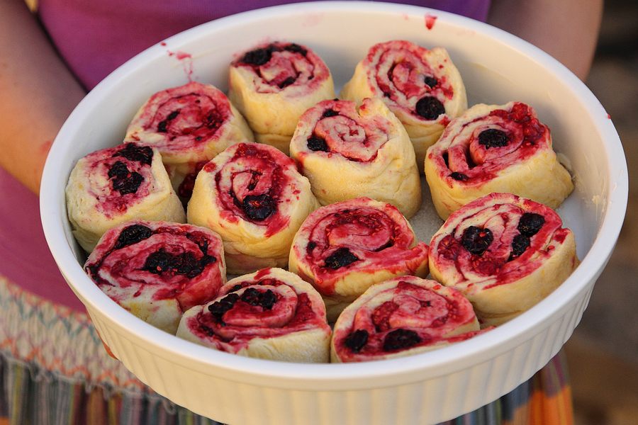 raspberry rolls