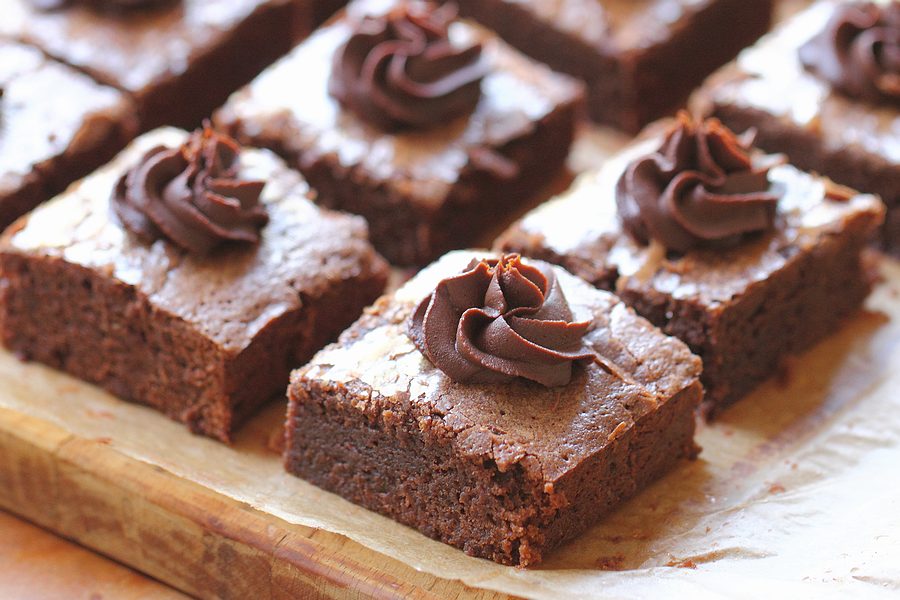 brownies with ganache