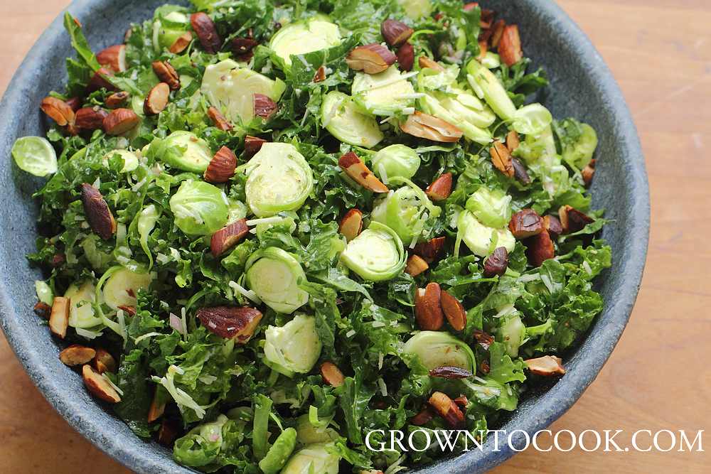 Brussels sprouts and kale salad