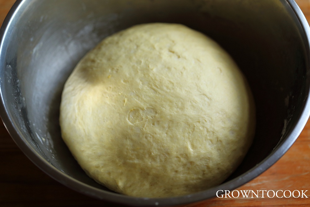 yeasted dough rising