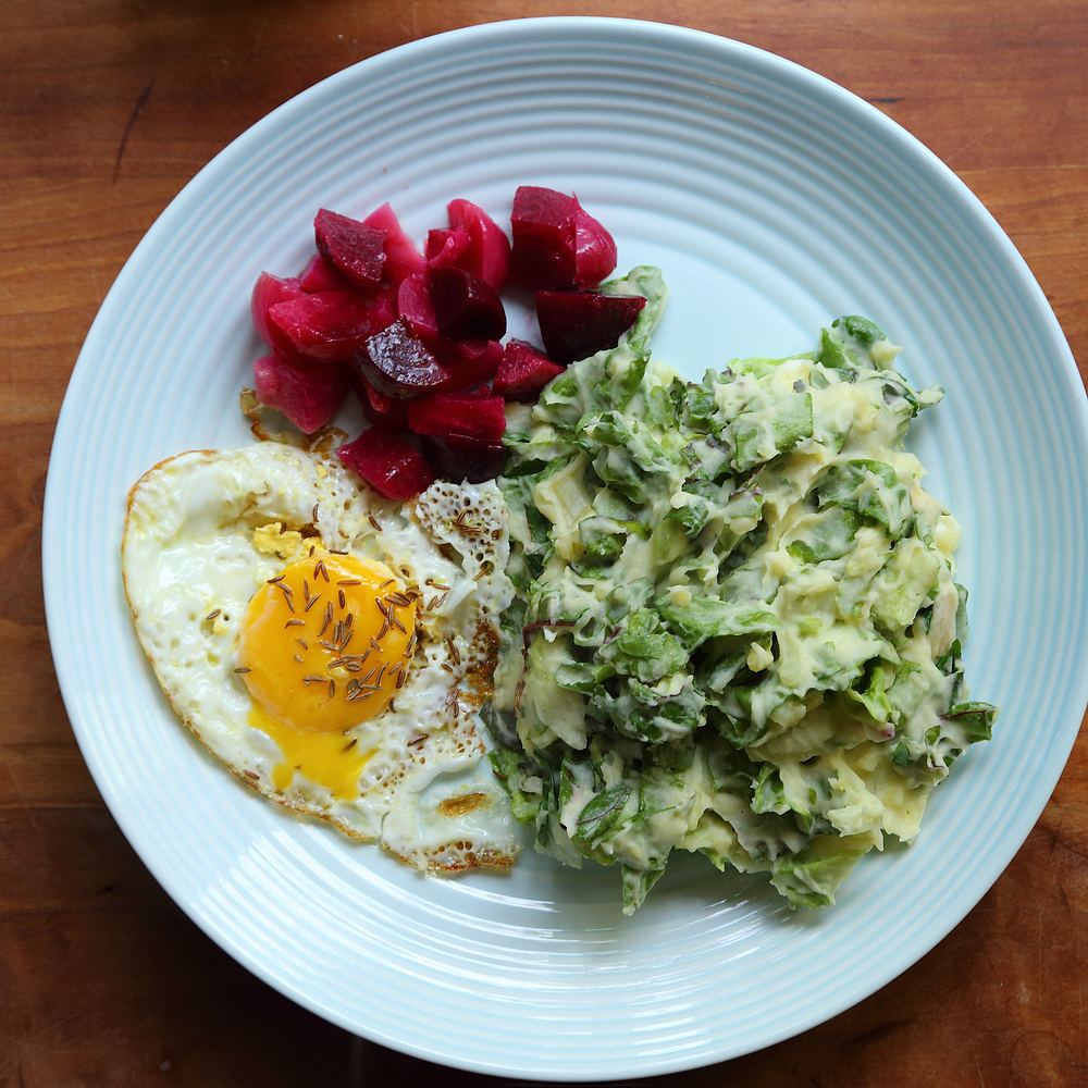 potato mash with endive