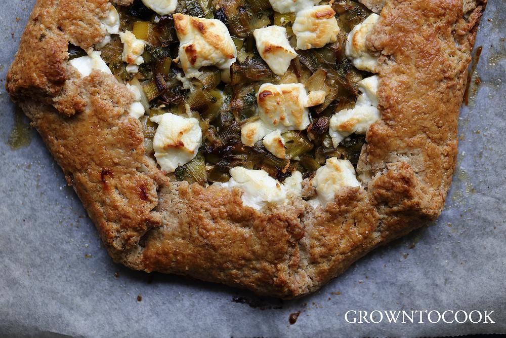 leek and goat cheese galette