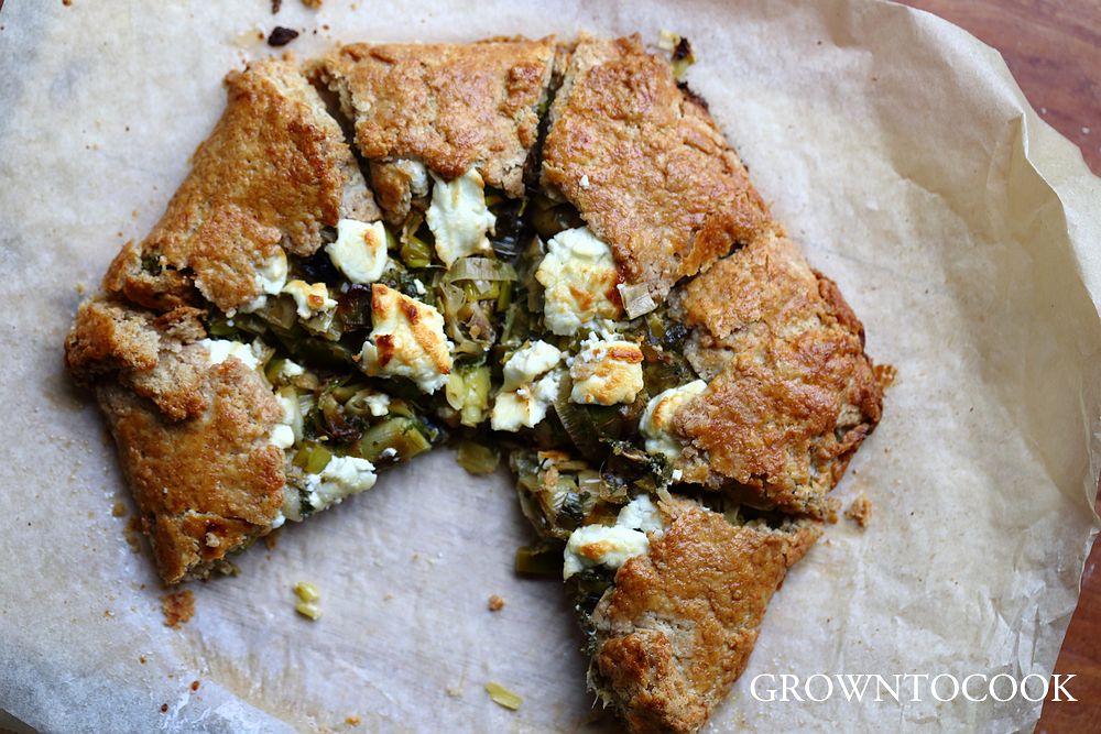 leek and goat cheese galette