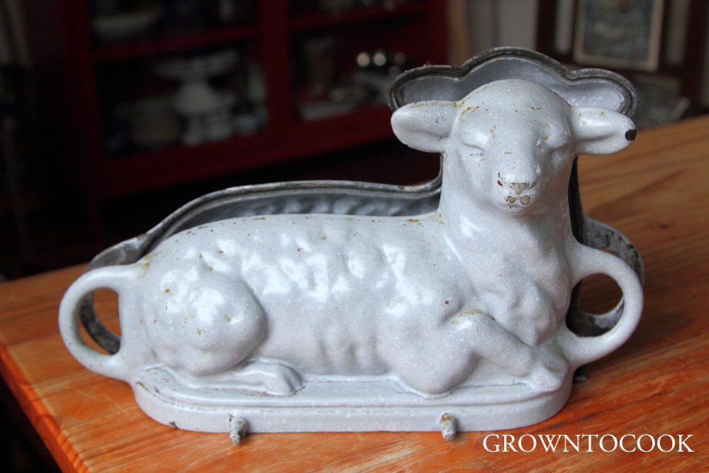 easter lamb cake mould cast iron