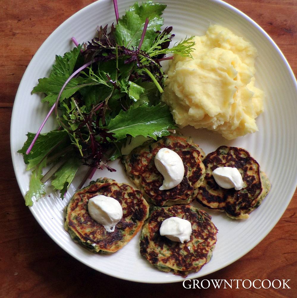 chard, ricotaa and saffron cakes