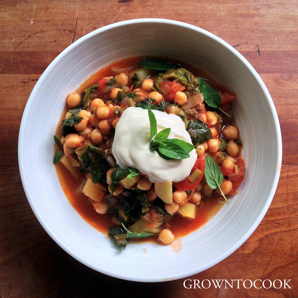 chickpea stew with chard