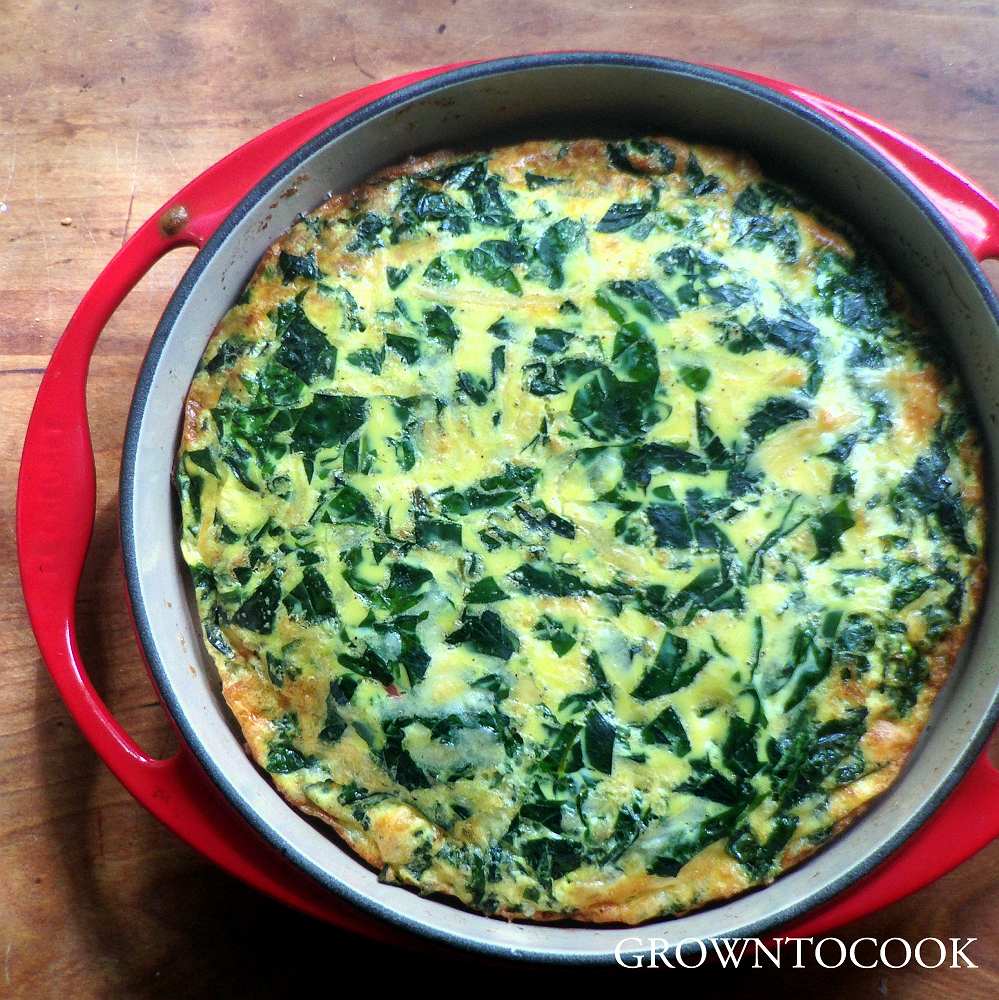 omelette with chard