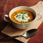 African pumpkin soup with curry and ginger