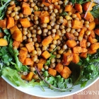 Spiced chickpeas and roasted winter squash salad