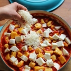 Oven baked gnocchi in tomato sauce