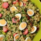 Quinoa salad with pickled radishes