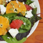 Spinach, citrus and feta salad