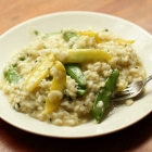 Risotto with sugar snaps and snow peas