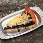 Blueberry kuchen with streusel topping