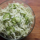 Vinegar slaw with cucumber and dill