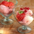 Strawberry basil ice cream