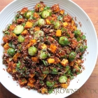 Brussels sprouts, winter squash and quinoa salad