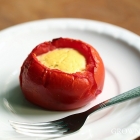 Baked tomatoes with ricotta custard and thyme