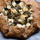 Leek and goat cheese galette